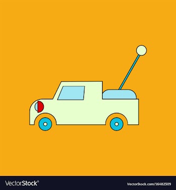 Flat icon design collection kids truck vector image