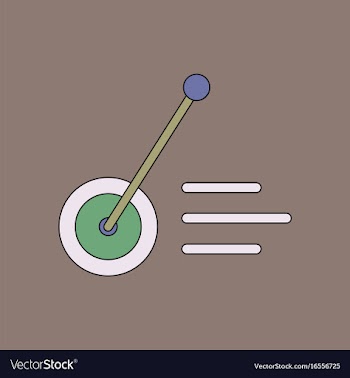 Flat icon design collection kids wheel and stick vector image