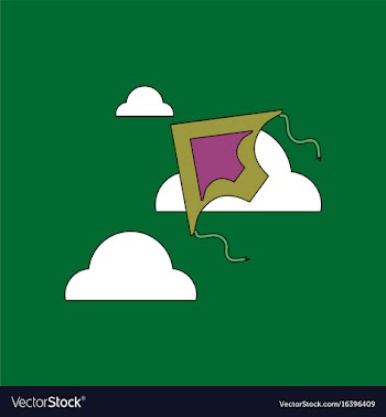 Flat icon design collection kite in the sky vector image