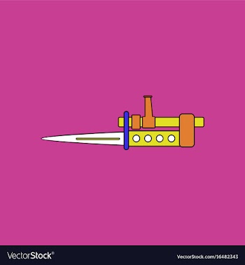 Flat icon design collection knife bayonet on rifle vector image