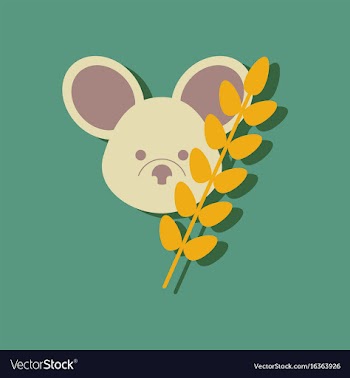 Flat icon design collection koala and plant in vector image
