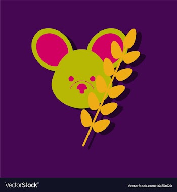 Flat icon design collection koala and plant in vector image