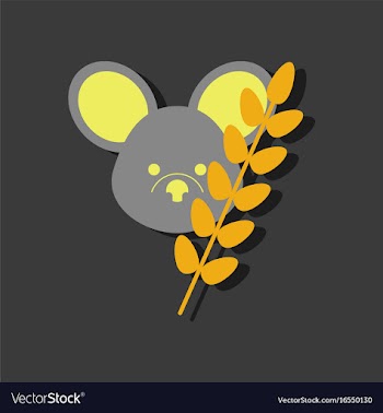 Flat icon design collection koala and plant in vector image