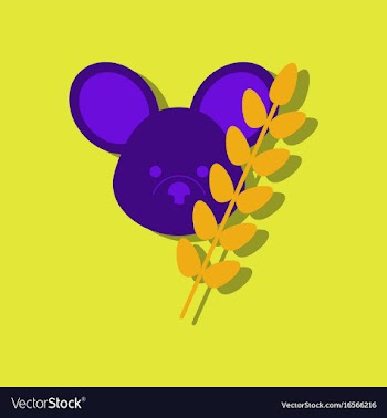 Flat icon design collection koala and plant in vector image