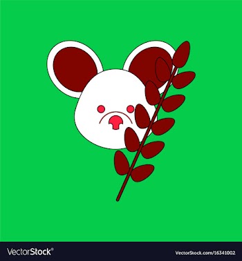 Flat icon design collection koala and plant vector image