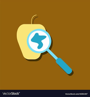 Flat icon design collection laboratory magnifier vector image