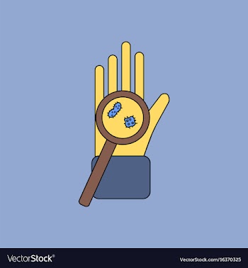Flat icon design collection laboratory magnifier vector image