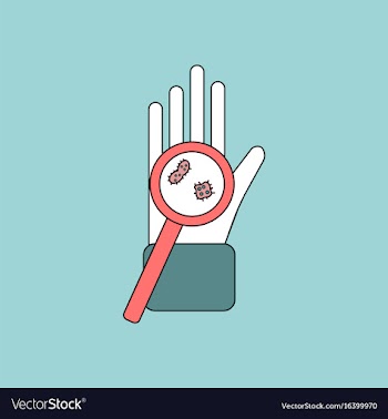 Flat icon design collection laboratory magnifier vector image