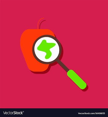 Flat icon design collection laboratory magnifier vector image
