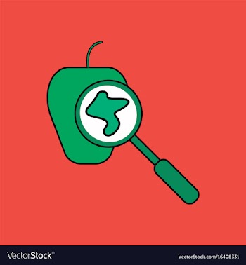 Flat icon design collection laboratory magnifier vector image