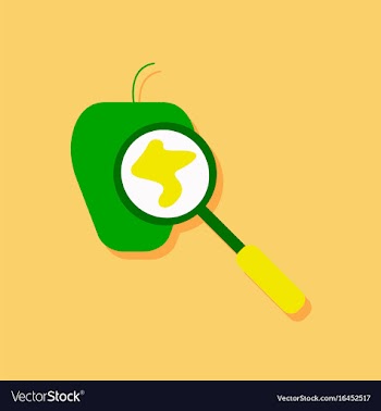 Flat icon design collection laboratory magnifier vector image