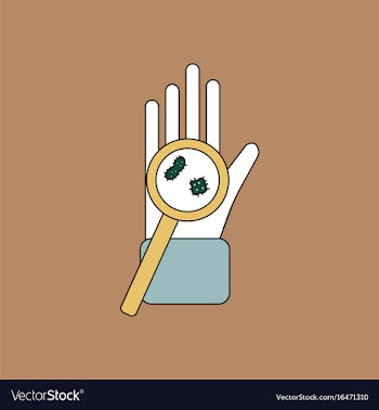 Flat icon design collection laboratory magnifier vector image