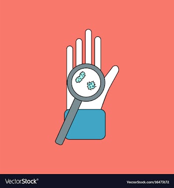 Flat icon design collection laboratory magnifier vector image
