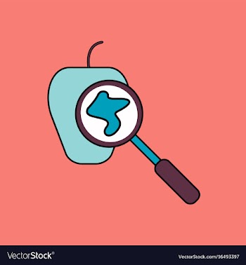 Flat icon design collection laboratory magnifier vector image