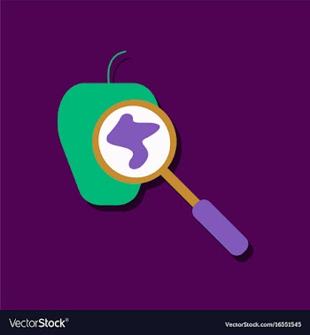 Flat icon design collection laboratory magnifier vector image