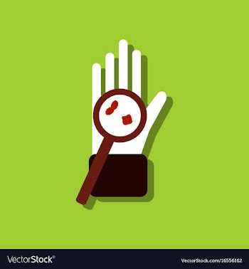 Flat icon design collection laboratory magnifier vector image