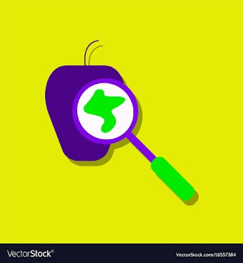 Flat icon design collection laboratory magnifier vector image