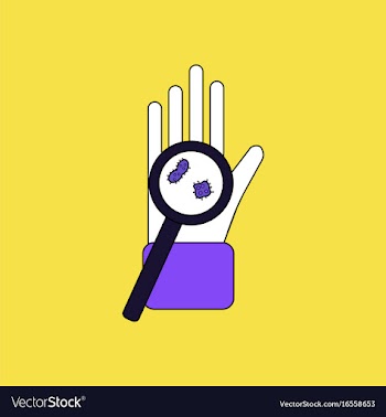 Flat icon design collection laboratory magnifier vector image