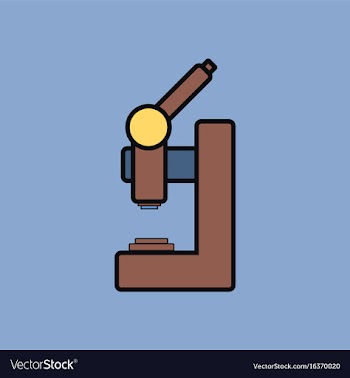 Flat icon design collection laboratory microscope vector image