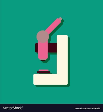 Flat icon design collection laboratory microscope vector image