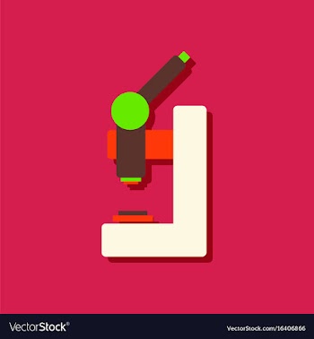 Flat icon design collection laboratory microscope vector image