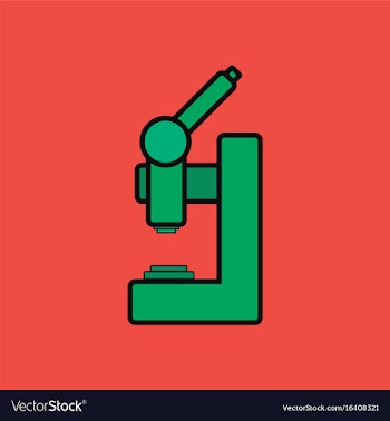 Flat icon design collection laboratory microscope vector image