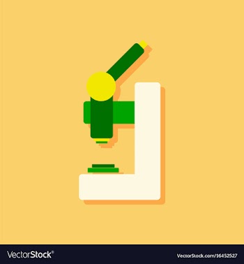 Flat icon design collection laboratory microscope vector image