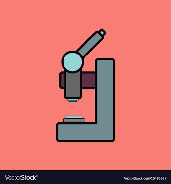 Flat icon design collection laboratory microscope vector image