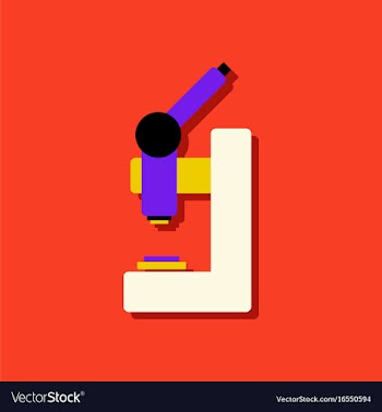 Flat icon design collection laboratory microscope vector image