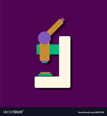 Flat icon design collection laboratory microscope vector image