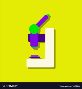 Flat icon design collection laboratory microscope vector image