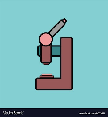 Flat icon design collection laboratory microscope vector image