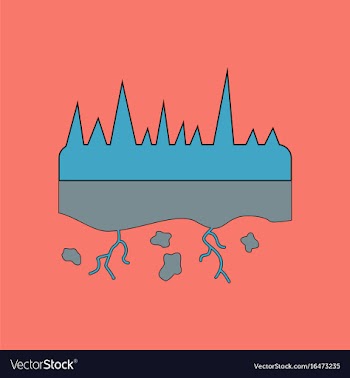 Flat icon design collection land roots vector image