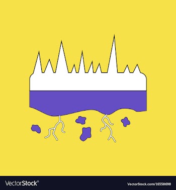Flat icon design collection land roots vector image