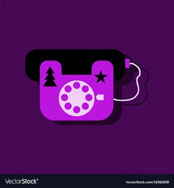 Flat icon design collection landline phone in vector image