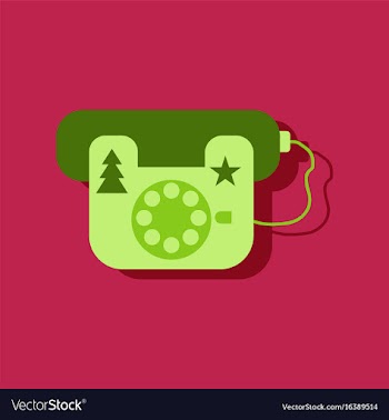 Flat icon design collection landline phone in vector image