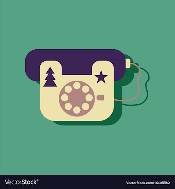 Flat icon design collection landline phone in vector image