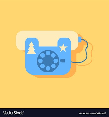 Flat icon design collection landline phone in vector image