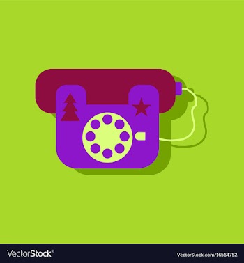 Flat icon design collection landline phone in vector image