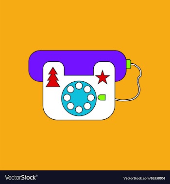 Flat icon design collection landline phone vector image