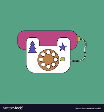 Flat icon design collection landline phone vector image