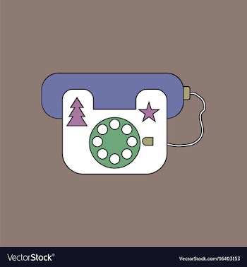 Flat icon design collection landline phone vector image
