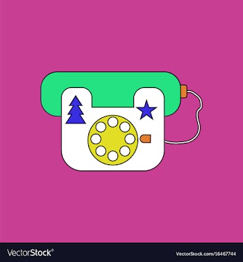 Flat icon design collection landline phone vector image
