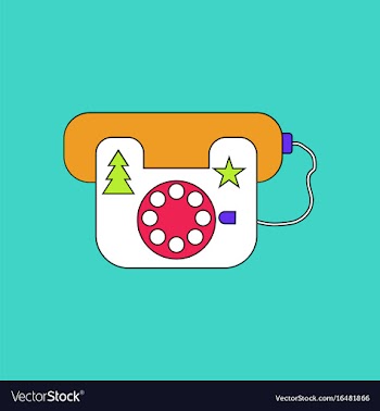 Flat icon design collection landline phone vector image