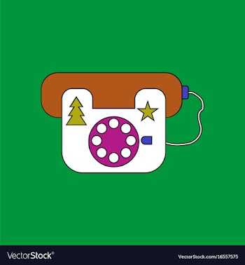 Flat icon design collection landline phone vector image