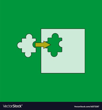 Flat icon design collection last piece puzzle vector image
