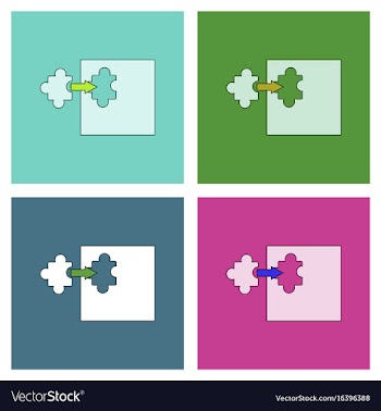 Flat icon design collection last piece puzzle vector image