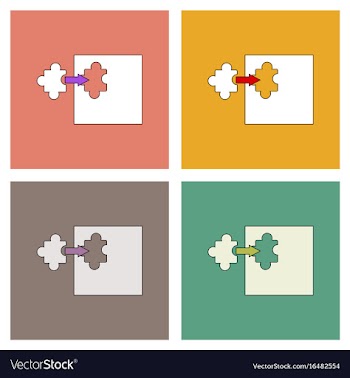 Flat icon design collection last piece puzzle vector image