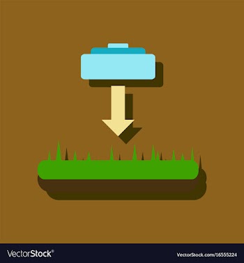 Flat icon design collection lay a mine in sticker vector image