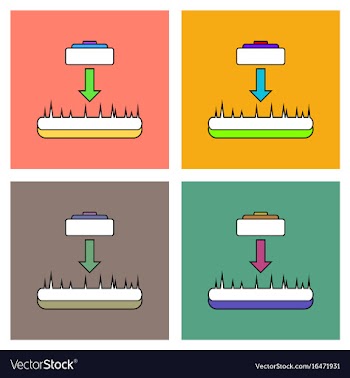 Flat icon design collection lay a mine vector image